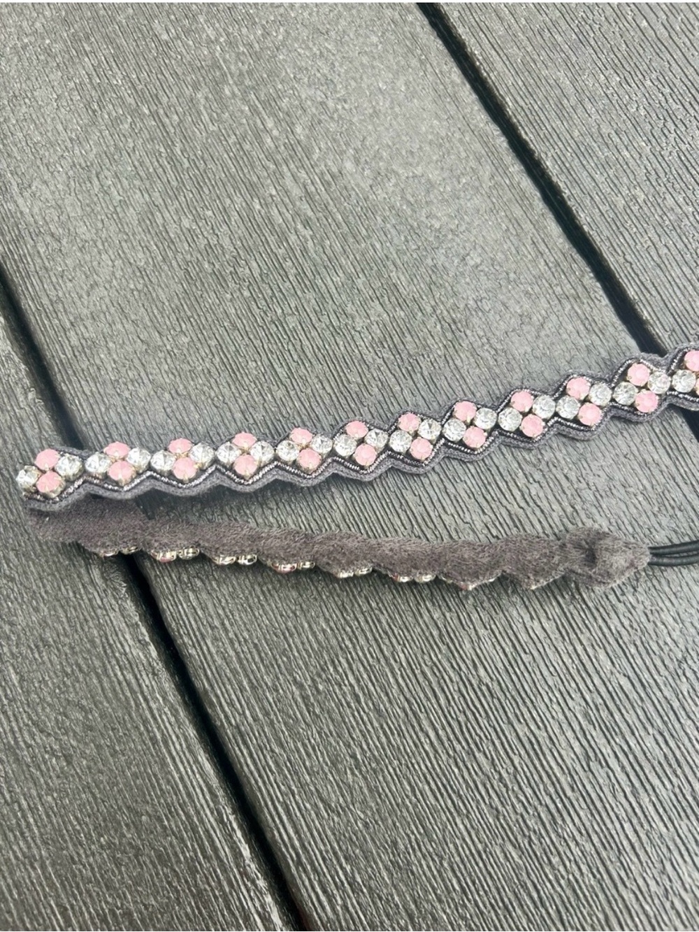 Anthropologie Boho Headband Embellished Pink Crystal Women’s Headband